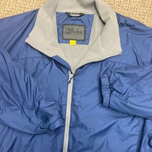 Cabela’s Outerwear Fleece Lined Polyester Jacket Navy Blue Size Large EUC B16-11
